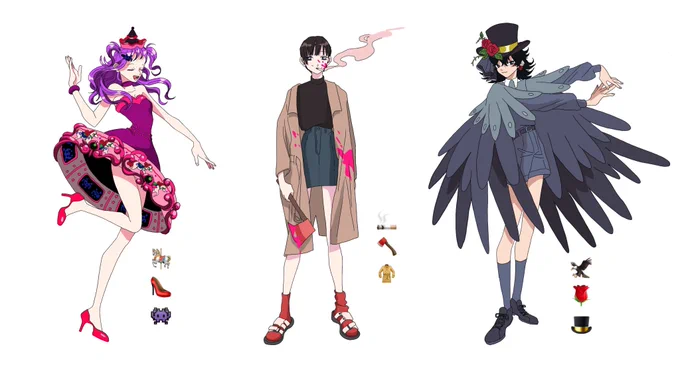笑っちゃうぐらい全身立ち絵ばっかだ。でもかっこいいからいいよね。 