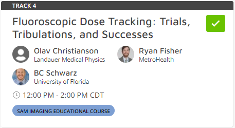 FlukeRaySafe's tweet photo. Join Olav Christianson, MS, DABR and industry colleagues at #AAPMCOMP2020 on Wednesday, July 15, at 12-2 p.m. CDT to hear Fluoroscopic Dose Tracking: Trials, Tribulations and Successes. . https://t.co/cMhY3cdeGm