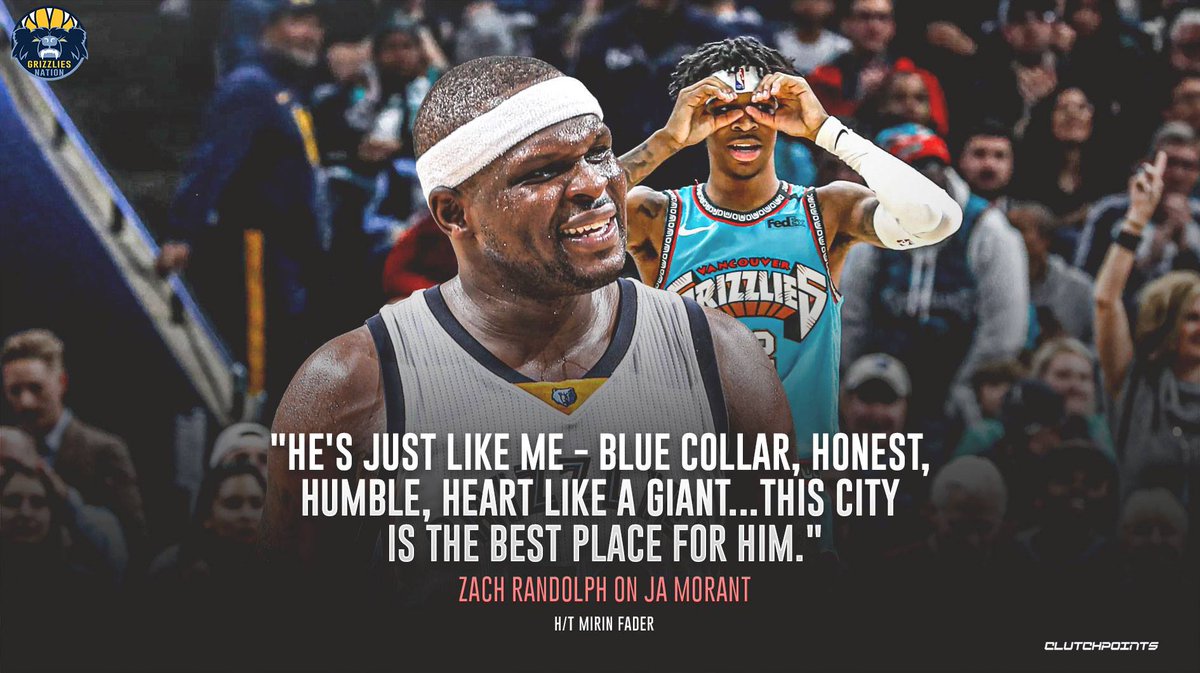 GrizNationCP's tweet image. Z-Bo has nothing but praise for Ja 🔥