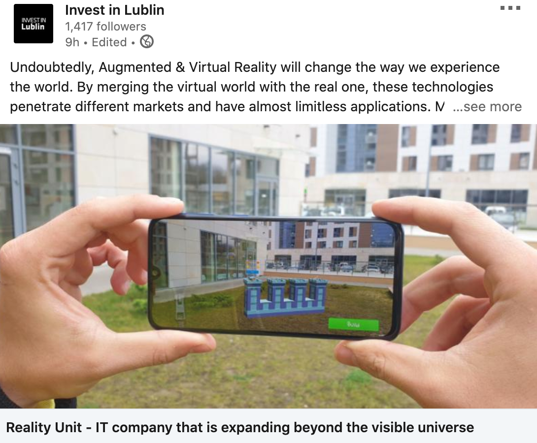 RealityUnit's tweet photo. @investinlublin our #hometown sees a potential in us. Take a look at the article https://t.co/dPV54anNH3 
From #lublin to the #world
#ar #vr #game #gamedev https://t.co/Hj76cok1sR