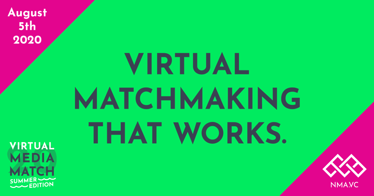 NMA_vc's tweet photo. It's the final countdown! Only three more days until the second #VirtualMediaMatch on August 5th from 2-6 pm CEST.🔥🚀
▶️ #mediaexecutives, #startups, #investors
▶️ Register now via https://t.co/d2F2Gars29
#NMA https://t.co/eInBqQcd81