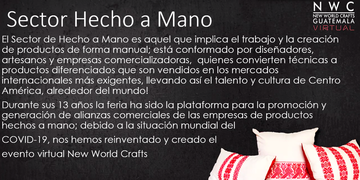 josepablogt's tweet photo. Luisa Villavicencio, presidente del New World Crafts de @handmadegt explica sobre las características de la edición virtual del evento #HandMadeGT https://t.co/0akqrQqPxa
