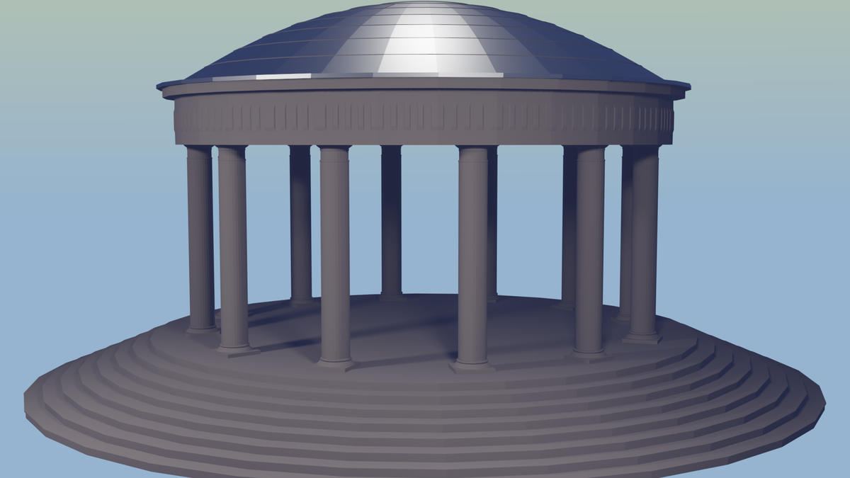 Irinavz2000's tweet photo. Rotunda #3d
Made in #blender3d 

#b3d #architecture #rotunda #columns #collonade #exterior #blenderart #3dmodeling #3dmodel https://t.co/Gpmu3z7LX6