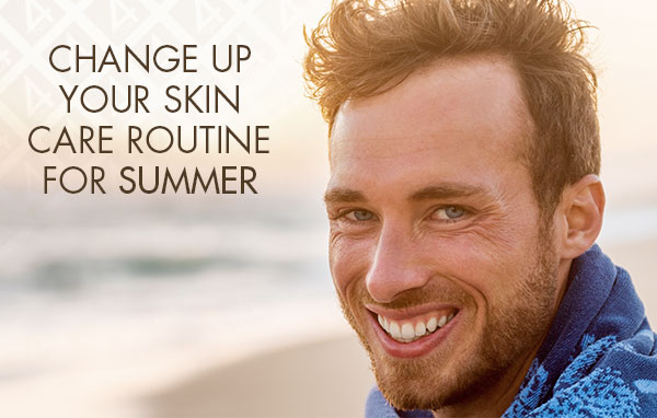 OM4men's tweet photo. Changing up your skin care routine based upon climate and environment helps to keep your skin at its optimal health. Here's our guide on how to properly change up your routine this summer: https://t.co/USErBC1qcG https://t.co/tZ0tCdnS1L