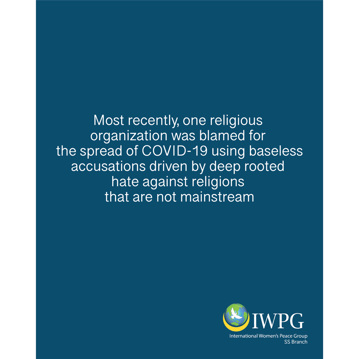 iwpg_la's tweet photo. The South Korean government has suspended a fellow international peace group, HWPL, because of the non-mainstream religious affiliation of its Chairman.

Freedom of religion is a basic human right.

Dear peace and human rights advocates, let's #StandUp4HumanRights https://t.co/YWpUbpteEY