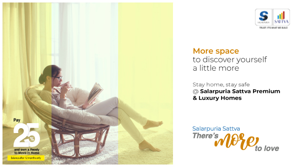 SattvaGroup's tweet photo. Times like these, all you need to do is pay 25% and move in to an exquisite, Ready-to-Move- in, Salarpuria Sattva home.
With Salarpuria Sattva, there’s more to love.

#SalarpuriaSattva #RealEstate #TheresMoreToLove https://t.co/qJJk1Ns86O