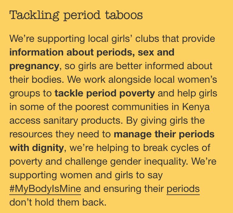 In Kenya, how will you ensure that period products get to the right people?