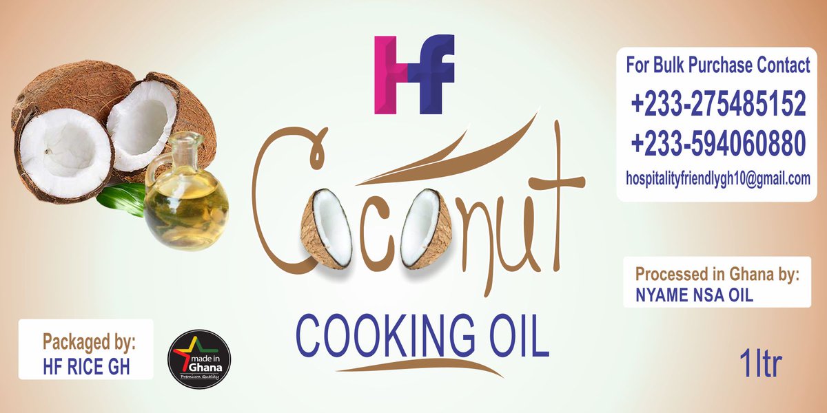 HrhNii's tweet photo. Buy made in Ghana Rice and Natural Coconut oil from HF https://t.co/1j6zi1tCwL.
Delivery service available. 
Call us on mob #: 0594060880
HF Rice- Tasty and Nutritious https://t.co/Yf6mmMAPky