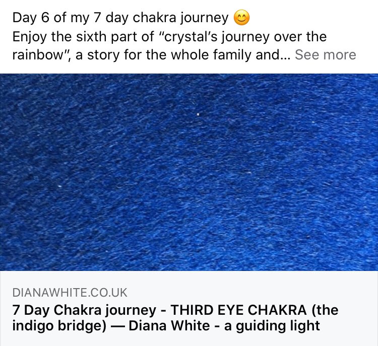 aguidinglightuk's tweet photo. Day 6 of my 7 day chakra journey 😊
Enjoy the sixth part of “crystal’s journey over the rainbow”, a story for the whole family and more information on the third eye chakra 🔵
Please like and share with others so they can benefit from it too 🙏🏻
https://t.co/DxvtwaXfms
#chakras https://t.co/6GFO5frduP