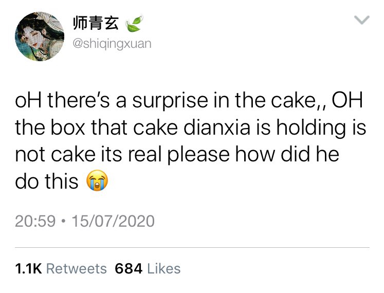 27. do u know why there are so many rts compared to likes.. they’re talking about dianxia cake 