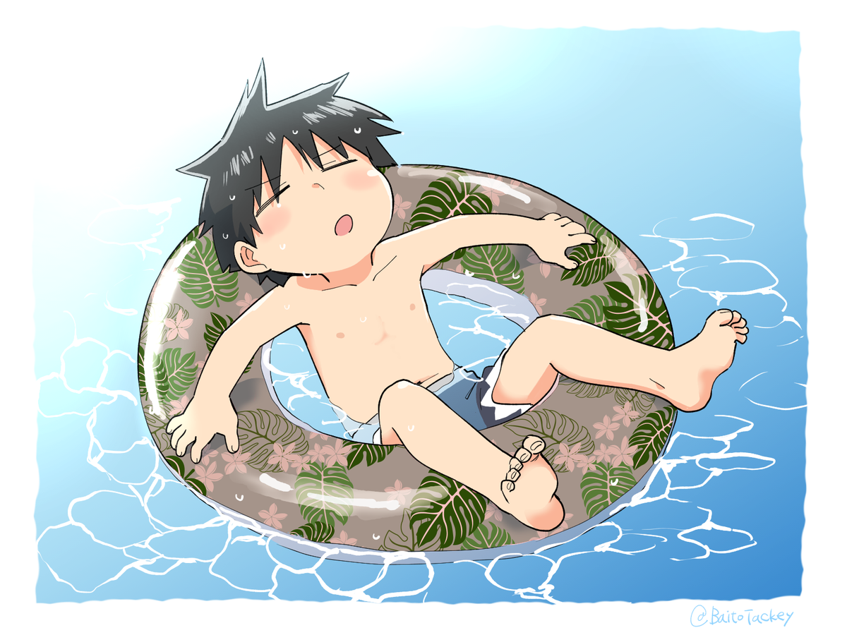 「ぷかぷか 」|梅渡 飛鳥🎨のイラスト