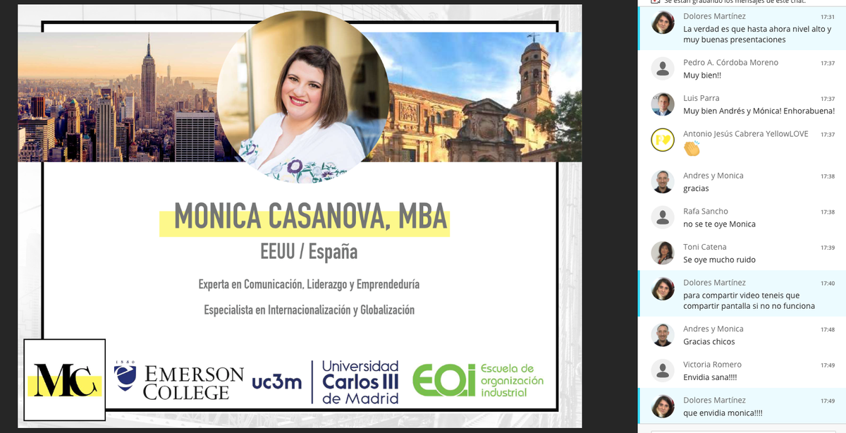 𝐌ó𝐧𝐢𝐜𝐚 𝐂𝐚𝐬𝐚𝐧𝐨𝐯𝐚 es una #coworker que está presentado en el #demoday su propio proyecto como consultora especializada en el uso de la lengua inglesa .