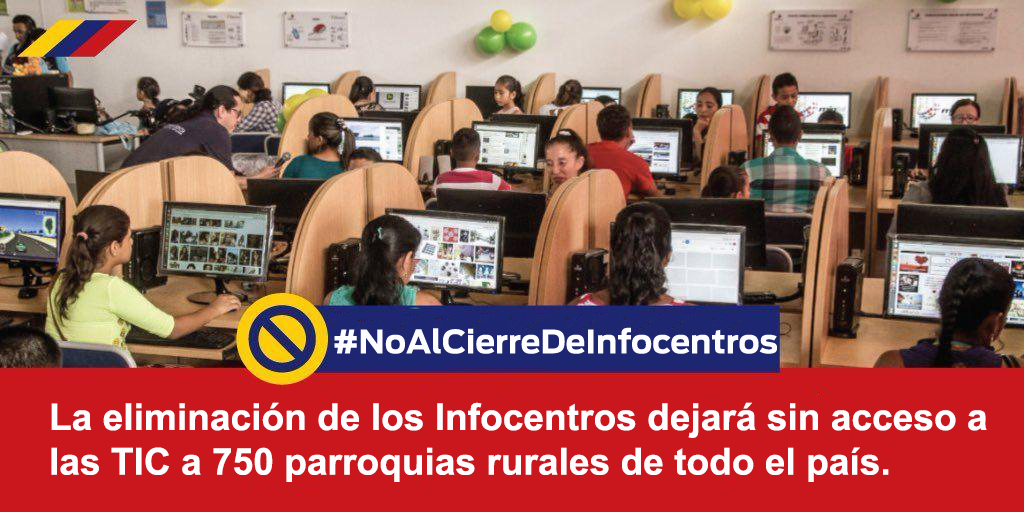 WashingtonSama8's tweet photo. El cierre de Infocentros afectará a 750 parroquias rurales de todo el país que actualmente gozan de este beneficio, perjudicando así a los más necesitados. #NoAlCierreDeInfocentros #InfocentrosSonEducación  @marcelaholguin @monicaalemanm @freddcarrion @caanmichelena @yildarivera https://t.co/vVpAgLxRX7