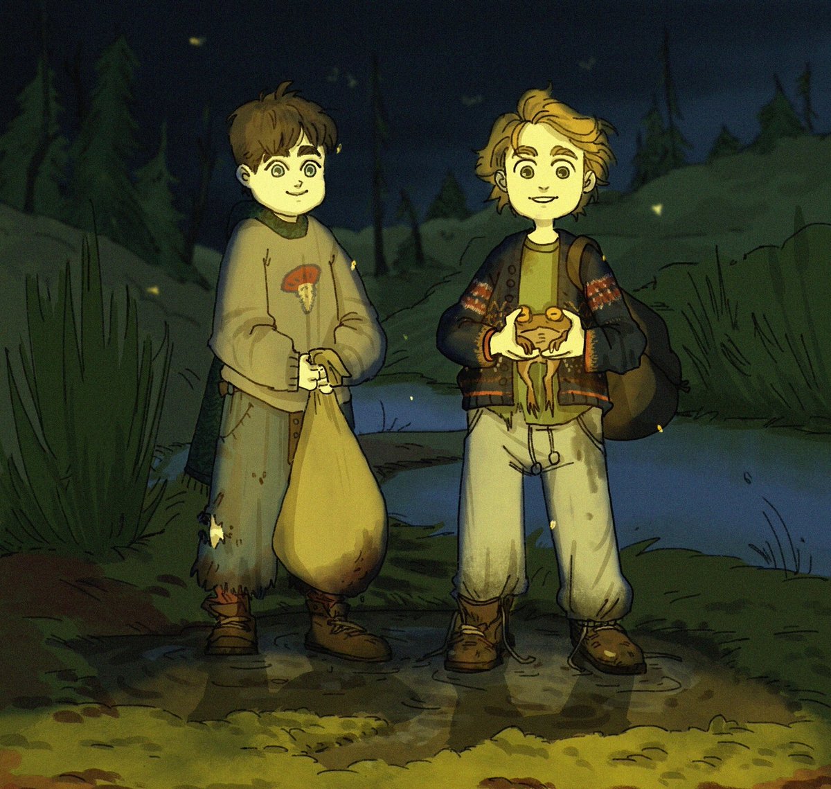 sema_alo's tweet image. night walk 
#illustration #HorrorArt #horror #originalcharacter