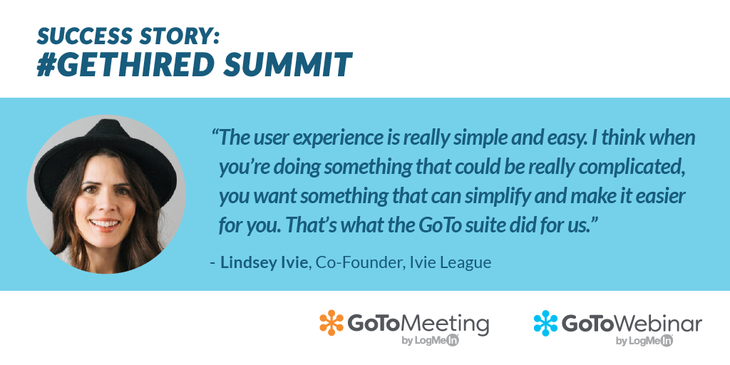 GoTo's tweet photo. Discover how the hosts of the virtual #GetHired Summit were able to produce a successful event for jobseekers in today's difficult job market with the help of #GoToWebinar. Learn more: https://t.co/Hq865rifvp. https://t.co/WD7BhwFZL1