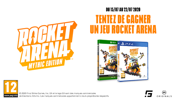 Micromania_Fr's tweet photo. Pour la sortie de Rocket Arena sur PlayStation 4 et Xbox One, tentez de gagner votre jeu ! RT &amp; Follow @Micromania_Fr,  Tirage au sort dans une semaine ! https://t.co/F0Tl2the1K
