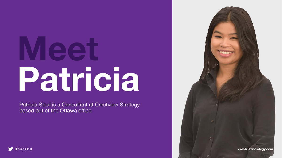 crestview_strat's tweet photo. Meet Patricia Sibal, Consultant with the #GovernmentRelations Team at @crestview_strat.  Trish's passion for politics is made clear through her thoughtful insight, strong #research skills &amp; #analysis across the clean tech, heritage, &amp; natural resources sectors

#crestviewstrategy https://t.co/09ocoa5FvW