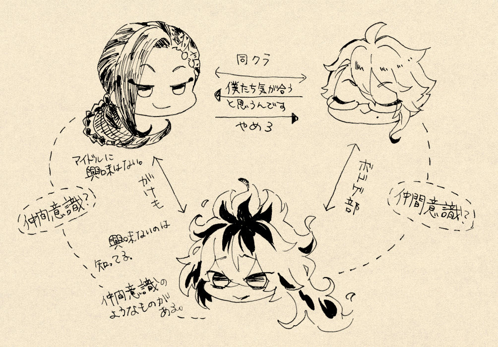 イデアさんとジャミルさんとアズールさんのトライアングルなんかおもしろい 