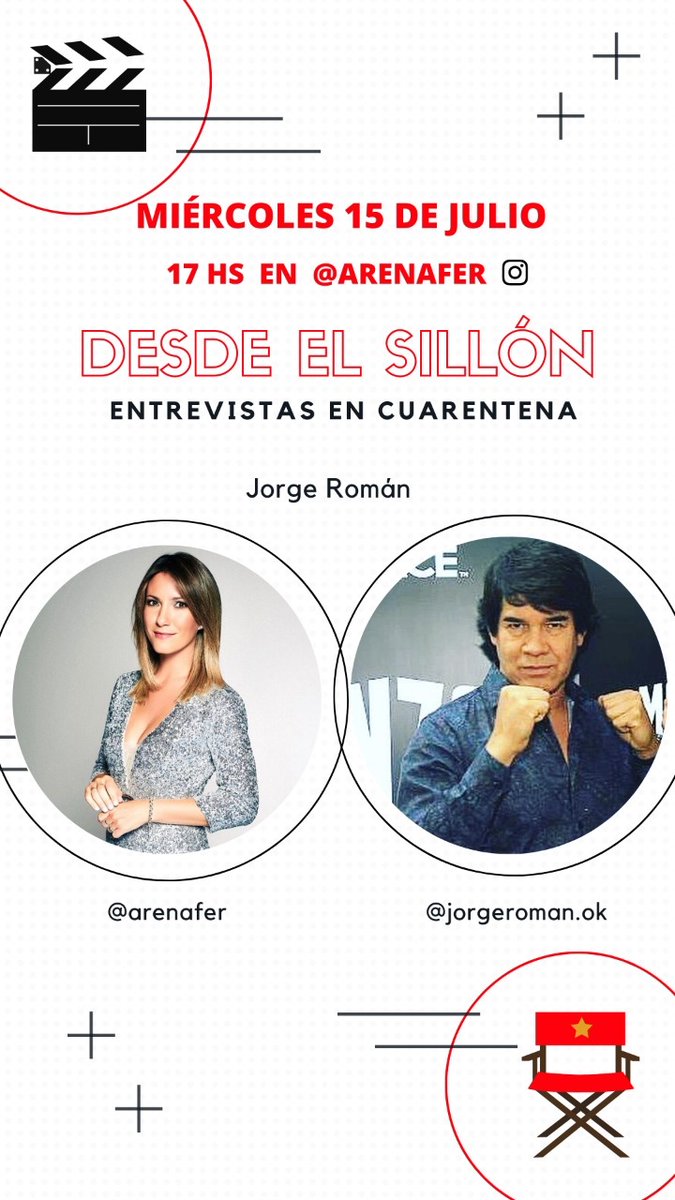 ArenaFer's tweet photo. Nuevo ⭐️“Desde el sillón”⭐️. Hoy a las 17hs los esperamos con #JorgeRoman en vivo por IG👇🏻. Mano arriba los que vieron la serie #Monzon 🥊 https://t.co/x0BO5tRhmR