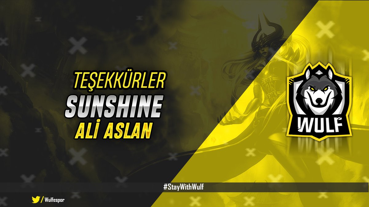 Orta koridor oyuncumuz olan SunShine ile yollarımızı ayırmış bulunmaktayız. 

Desteklerin için teşekkürler. <a href="/sunshinelol0/">Ali Aslan</a>  

#StayWithWulf🐺