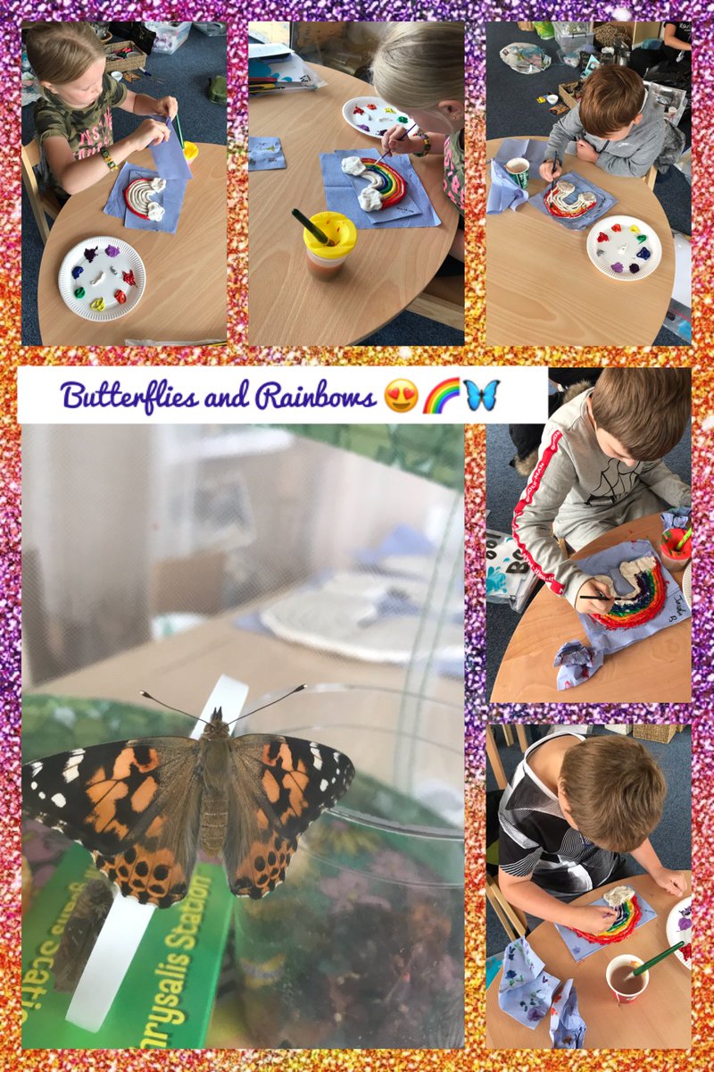 Monnow_Primary's tweet image. A lovely day spent with Group B today, new butterflies, painting rainbows and egg and spoon extreme! @Monnow_Primary #dosbarthopal