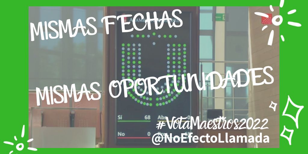 Silviahdb's tweet photo. Solo necesitamos conocer la fecha 📅  para organizarnos y contar con las mismas oportunidades que en las otras comunidades. #VotaMaestros2022
@IdiazAyuso @eossoriocrespo  @ComunidadMadrid @equipoGabilondo @MariaPastorV @isaserras @calmarma https://t.co/ySJNNrDvBJ