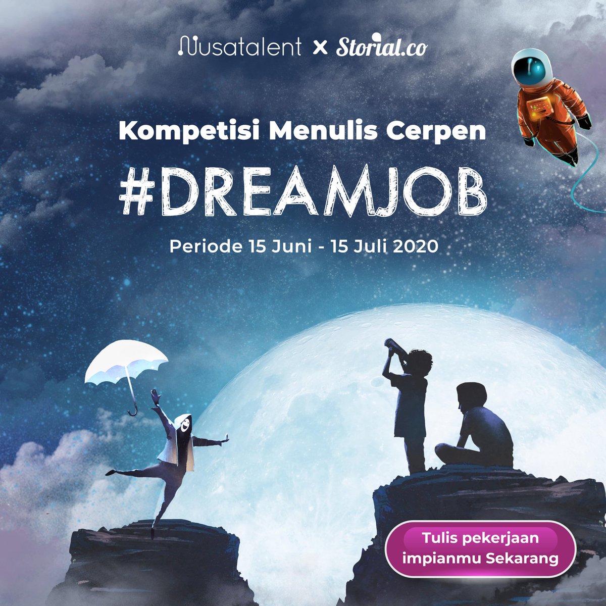 Erfa21's tweet photo. Storial username: E F 
"Dream On" dapat diakses pada tautan berikut: https://t.co/nE5P2DSqWz
@StorialCo @nusatalent 
 #DreamJob #WritingFromHome #KompetisiStorial #CeritainAja https://t.co/CG582icxvy