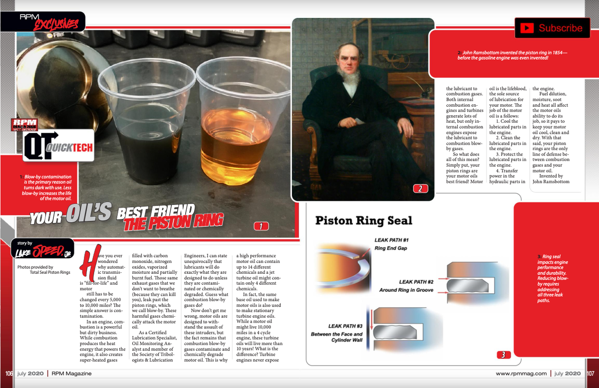 SealTotal's tweet image. Did you know the piston ring was invented before the internal combustion engine? Check out this article from RPM Magazine to learn more: loom.ly/jEg0zck

#Engine #RaceEngine #PistonRings #TotalSeal #Dyno #Piston