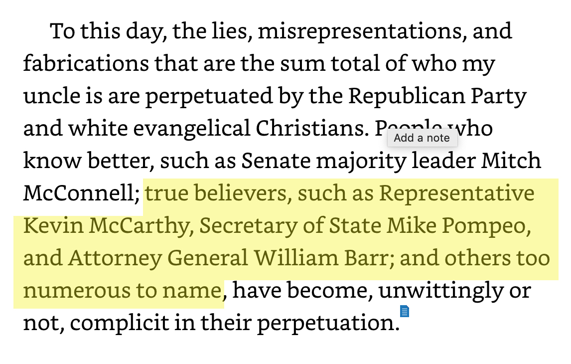 25/ Yes, some Republican leaders like Mitch McConnell see Trump for what he is and use him for their personal gain.But others—including millions of cult members—are true believers.