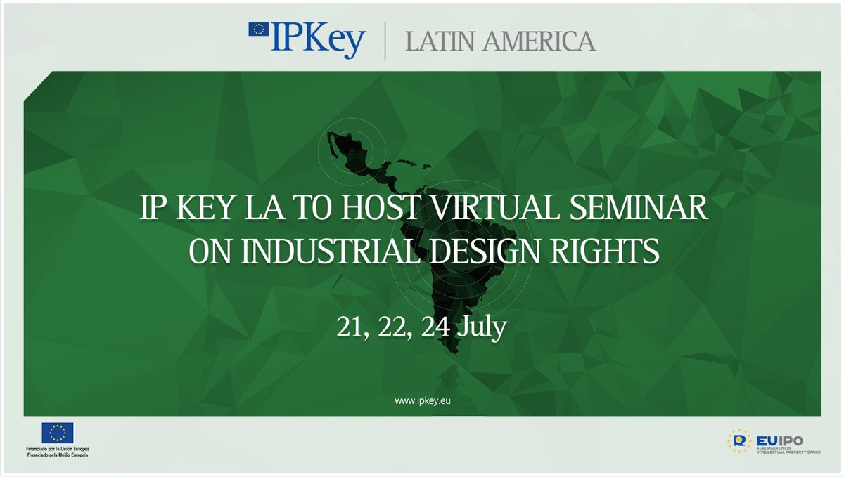 IPKey_EU's tweet photo. #LaPIimporta en todas las industrias. Por eso, la UE, España y México compartirán sus experiencias con el Arreglo de La Haya relativo al registro internacional de #dibujos y #modelosindustriales en un #webinar, el próximo 24 de julio. Regístrate: https://t.co/0twBFGFFiO https://t.co/bsPCIROlab