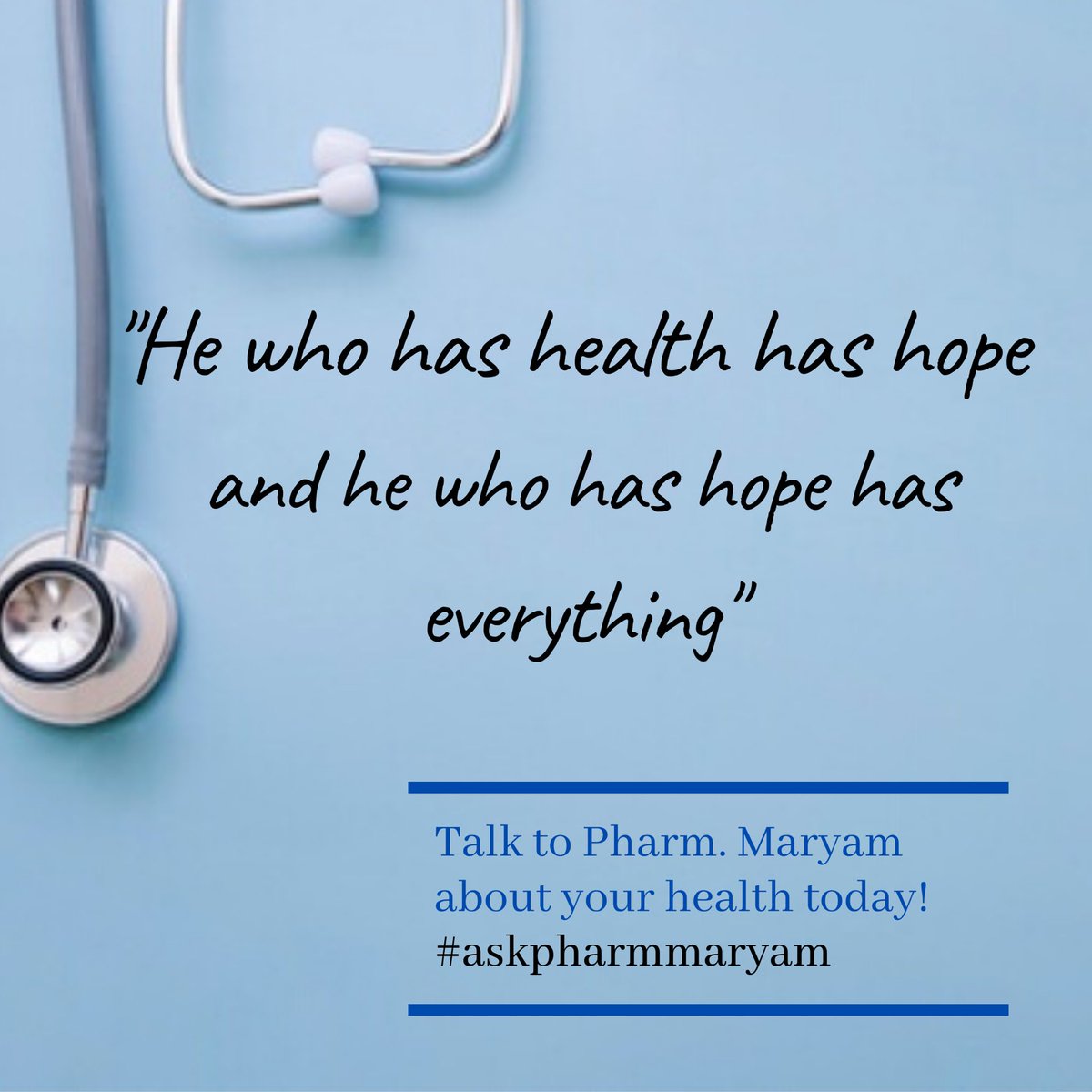 I am a certified, trained and licensed pharmacist. Talk to me about your health issues and concerns. #askpharmmaryam #pharmacist #pharmmaryam @MeCureHealth @WHO #HealthForAll #WorldHealthOrganization #healthylifestyle #onlinepharmacist #healthcareinafrica #nigerianpharmacist