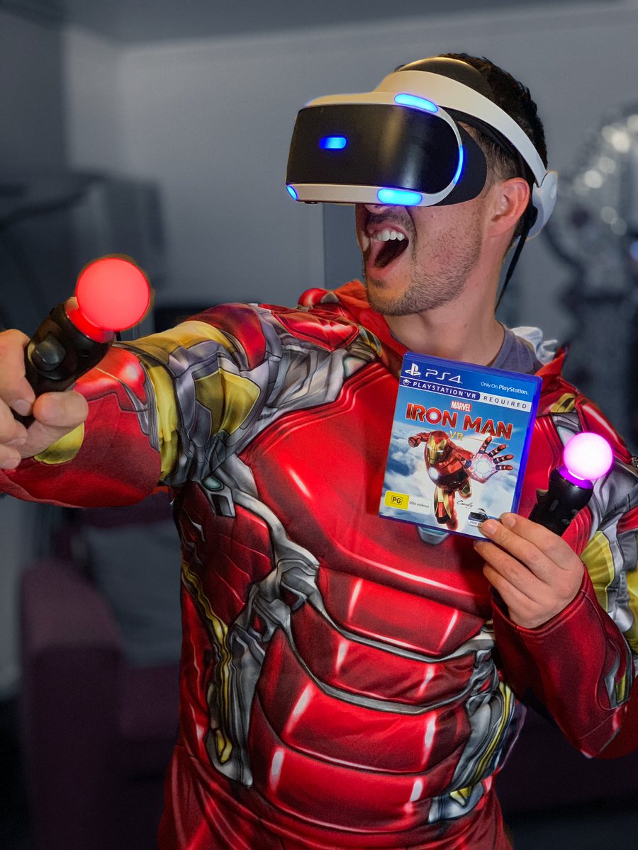 Catch the smile on my face! I've always wanted to be Iron Man and now I can take to the skies in Marvel's Iron Man VR thanks to <a href="/PlayStationAU/">PlayStation AU</a> © 2020 MARVEL #MIMVR #MarvelIronManVR