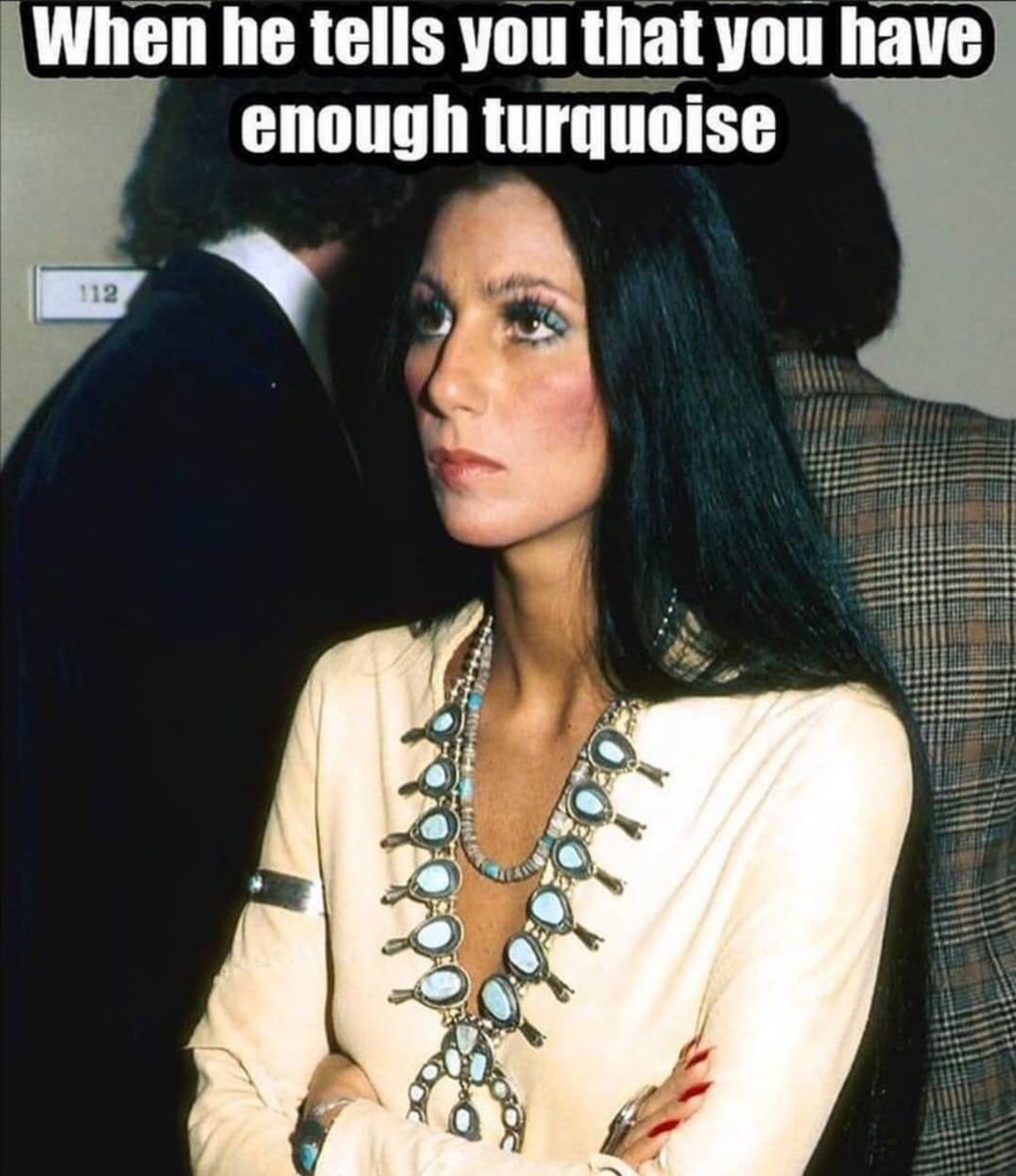 Josie_Gillette's tweet photo. No such thing as too much turquoise ladies... Nooo such thing https://t.co/uiTTFvHCYP