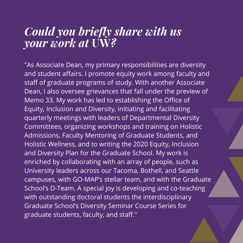 UWgsee's tweet photo. July Humans of GO-MAP features Dr. Gino Aisenberg
Dr. Aisenberg is the Associate Dean for Diversity and Student Affairs at the UW Graduate School. This month is his last month as the Associate Dean. Thank you, Gino! We will miss you :)
#UWGradSchool #UWGOMAP #HumansofGOMAP https://t.co/ISTxCDLT6M