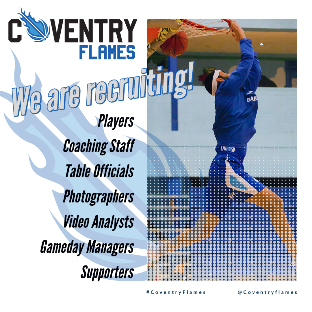 CoventryFlames's tweet photo. We are recruiting! How will YOU get involved? π
β’
π₯Coventry Flames Basketball
π National League 2020-2021
β’
#coventry #basketball #coventrybasketball #coventryflames #covuni #coventryuniversity #britishbasketball #englandbasketball #sportscholarship #basketballscholarship https://t.co/ez53aCzlKm