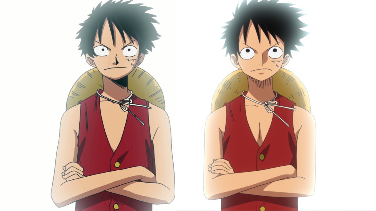 DesuRachel's tweet photo. The worst thing to come out of the anime's Reverie adaptation isn't the endless flashbacks, the stiff movement or the lack of any real directorial weight.

No, THIS is the worst thing. Left is Noboru Koizumi from 278. Right is some atrocity from 886. #OPRewatch @SkippyTheRobot https://t.co/DP7nKs6qfq