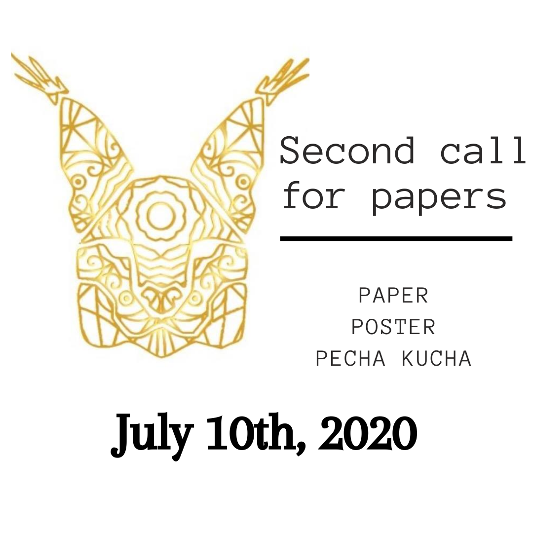 Photo containing the event logo and the words: Second call for papers. Paper, poster, pecha Kucha. July 10th 2020. 
