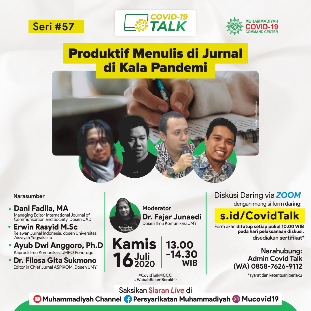 Apikers yuk ikut. Segera daftar , Info <a href="/mucovid19/">Muhammadiyah Covid-19 Command Center</a>