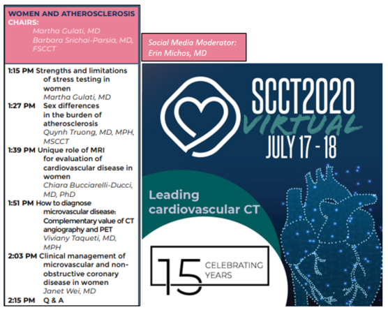 #SCCT2020 | Women in Atherosclerosis

#CVImaging allows for important sex-specific evaluation of women & CAD.  Take a multimodality view of stress testing, #YesCCT, #WhyCMR, #cvPET and of microvascular disease - not to be missed!  @ErinMichos

Join us! 👉 ow.ly/s6tK50AvJsN