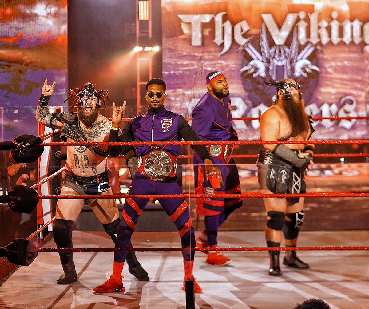 Erik_WWE's tweet photo. Viking Profits. 

#vikingprofits #vikingraiders #streetprofits @MontezFordWWE @AngeloDawkins @Ivar_WWE @WWE #wewantthesmoke #jointheraid https://t.co/aiTltcuGNg