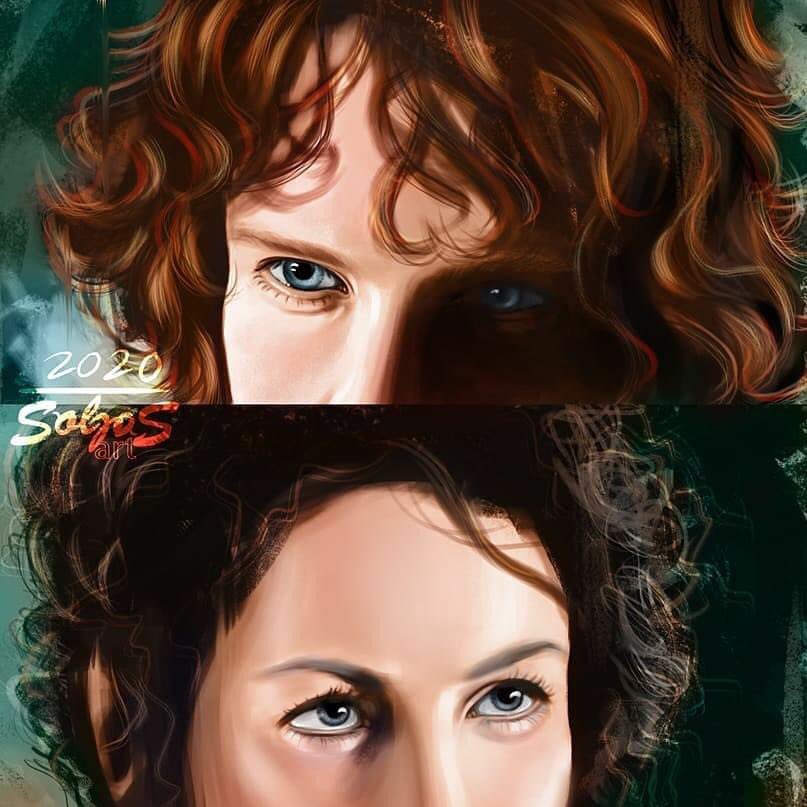 frasesoutlander's tweet photo. O olhar diz tudo. 🧡

Foto: solgasart https://t.co/kqjWaDAbGy