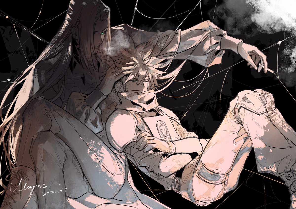 Re Sephiroth × CC Cloud 画 了 想 画 的 衣 服 ～(此 时 Sephiroth 是 将 军.而 Cloud 还 是 他 的...
