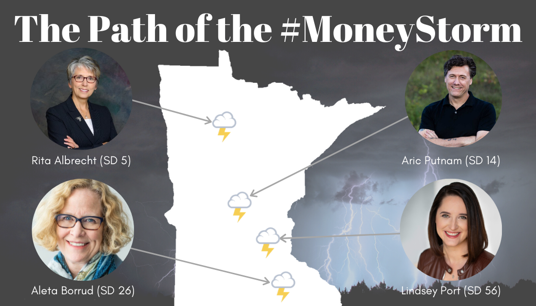 We need your help to make this  #MoneyStorm strong enough to elect us 4 DFL’ers to stop the obstruction we have seen from Senate Republicans. Donate at  http://actblue.com/donate/moneystorm to help strengthen the storm!  #FlipMNSenate  #mnleg