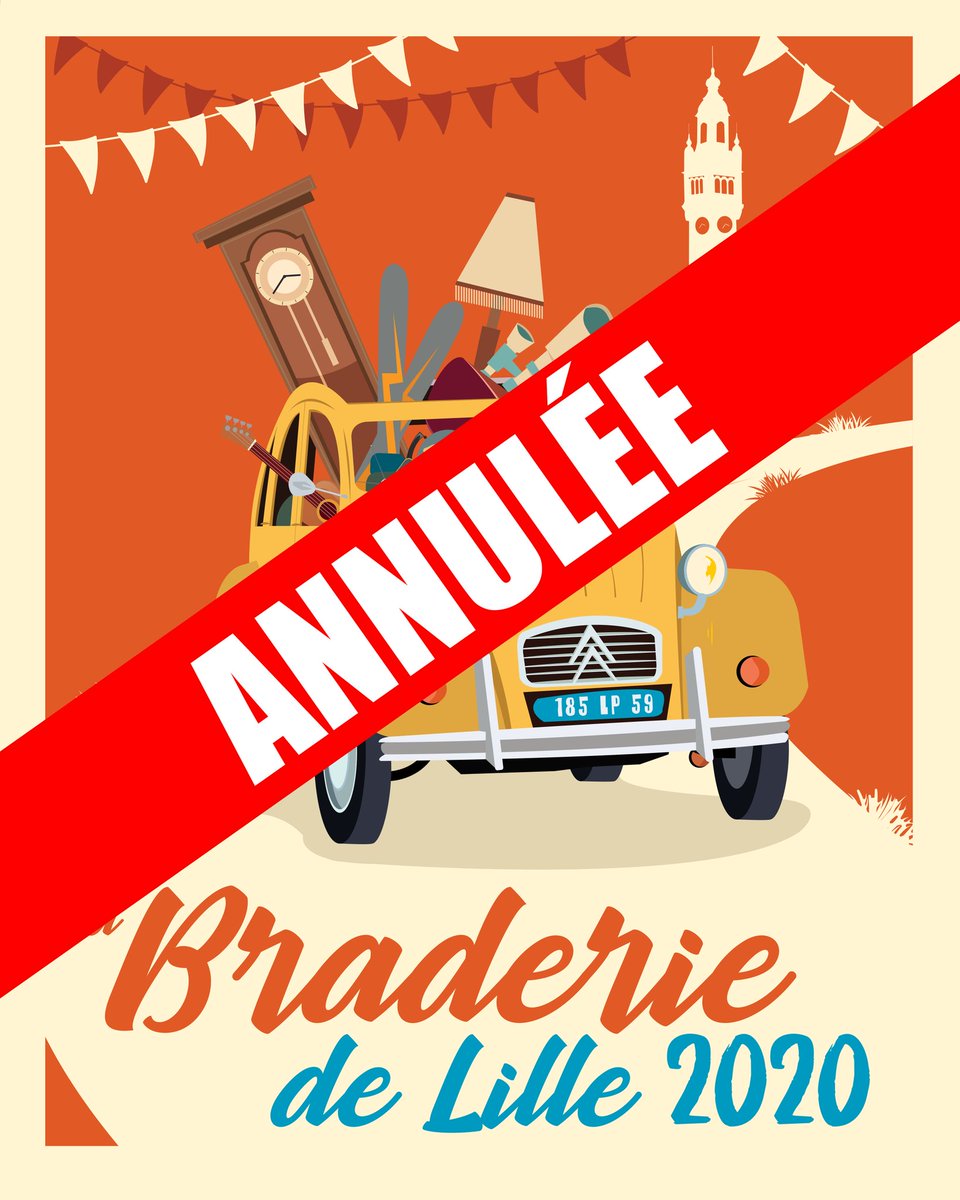 Le verdict vient de tomber...
La #Braderie de #Lille 2020 est officiellement annulée...
Ce n'est arrivé que 2 fois en 75 ans. 
#lillemaville #braderiedelille #france #europe #Covid_19