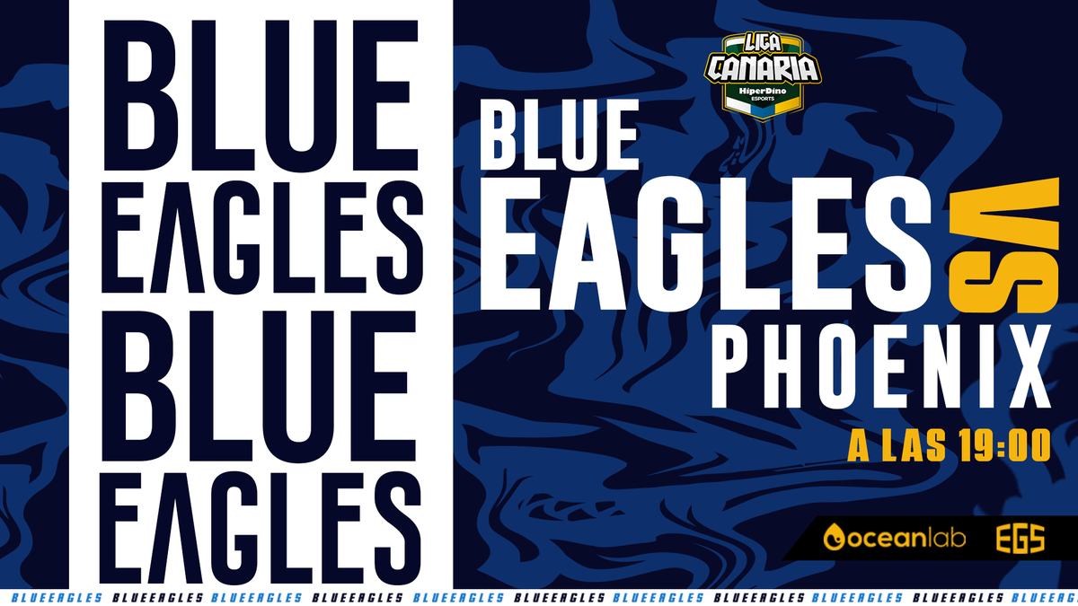 |#LeagueOfLegends|

🏆Dinoseries <a href="/LigaCanaria/">LIGA CANARIA</a>
🔹Cuartos de final
🕖19:00h
🆚<a href="/PhoenixStormES/">Phoenix Storm E-Sports</a>

#BLEvsPHO

Patrocinan:
@oficial_egs <a href="/OceanlabES/">Oceanlab</a>

#EaglesNeverGiveUp