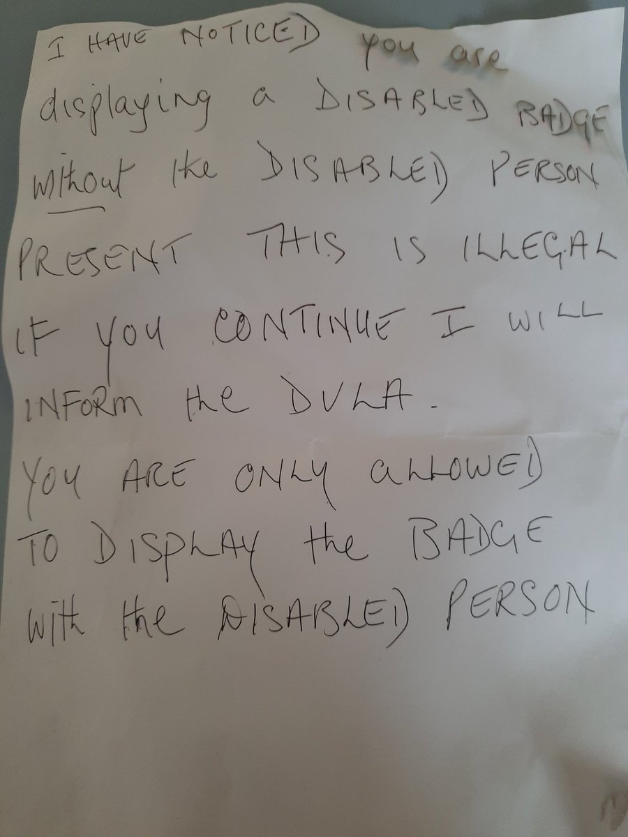 AnnaEll06605627's tweet photo. @CaFNottmCity @ShameDrivers think my neighbours are planning on doing that to me - found this left overnight ...pity they didnt realise my badge has got my photo on .... https://t.co/SYAGHLI6oN