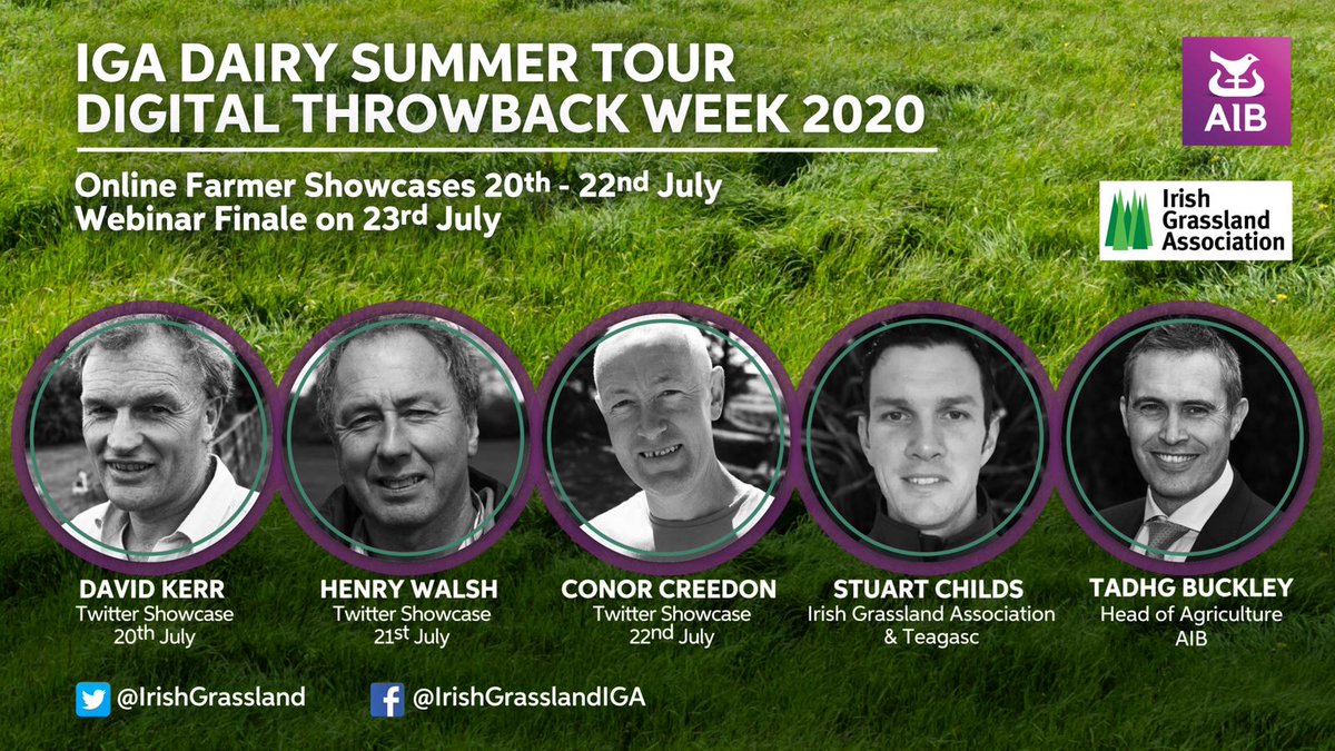 🐄🐄🐄 IGA Virtual Dairy Summer Tour week starts Mon 20th July. We will be showcasing <a href="/davidkerr67/">David Kerr</a> <a href="/conorcreedon1/">Conor Creedon</a> and Henry Walsh. Live Q+A finalé 23rd July, where we can further understand the direction they have taken since hosting the tour. RT welcome #igadairy #BackedbyAIB