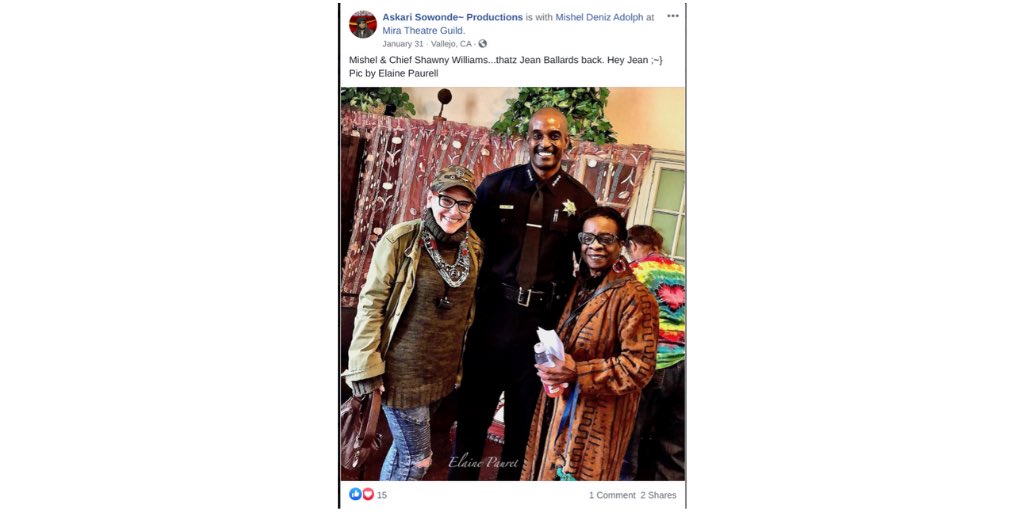 This is Sowonde along with one of her organizing partners earlier this year with VPD Chief Shawny Williams 2 wks after going to city council for Eric Reason & a wk before the vigil for Willie McCoy.