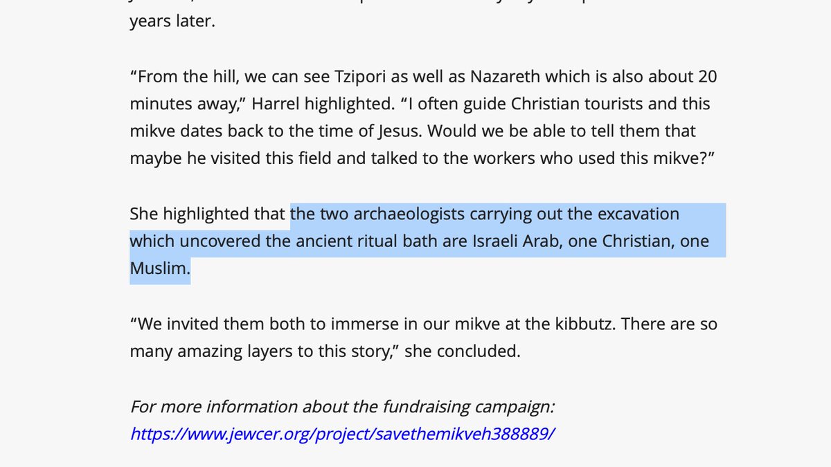 Note that the article ends with a link to the fundraising campaign.Also note one aspect of the story singled out here is that the two archaeologists directing the salvage dig are Arabs.