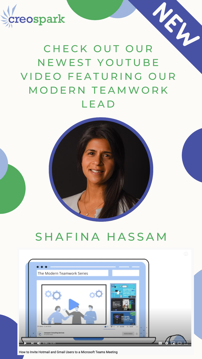creospark's tweet photo. Check out this week's Youtube Video to learn how to invite Hotmail and Gmail users to a Microsoft Teams Meeting! https://t.co/WcW9GIzQmv #MicrosoftTeams #Hotmail #Gmail #Meeting #Office365 #WorkFromHome #ModernTeamwork #DigitalWorkplace #Innovation #Technology #Tech #Techie https://t.co/sWCNacZR6F
